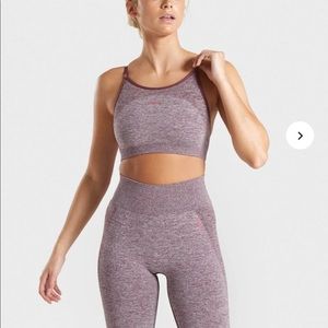 Gymshark Flex Sports Bra. Berry/Rose. Size Small